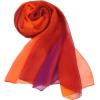 imageuxcell Long Chiffon Light Wedding Scarf Silky Gradient Color Party Shawl Spring Summer Beach Wrap for WomenOrange Purple