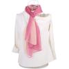 imageuxcell Long Chiffon Light Wedding Scarf Silky Gradient Color Party Shawl Spring Summer Beach Wrap for WomenPale Pink Fuchsia