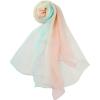 imageuxcell Long Chiffon Light Wedding Scarf Silky Gradient Color Party Shawl Spring Summer Beach Wrap for WomenPale Pink Yellow Blue