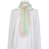 imageuxcell Long Chiffon Light Wedding Scarf Silky Gradient Color Party Shawl Spring Summer Beach Wrap for WomenPale Pink Yellow Blue