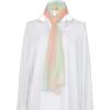 imageuxcell Long Chiffon Light Wedding Scarf Silky Gradient Color Party Shawl Spring Summer Beach Wrap for WomenPale Pink Yellow Blue