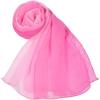 imageuxcell Long Chiffon Light Wedding Scarf Silky Gradient Color Party Shawl Spring Summer Beach Wrap for WomenPink