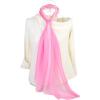 imageuxcell Long Chiffon Light Wedding Scarf Silky Gradient Color Party Shawl Spring Summer Beach Wrap for WomenPink