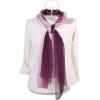 imageuxcell Long Chiffon Light Wedding Scarf Silky Gradient Color Party Shawl Spring Summer Beach Wrap for WomenPurple