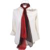 imageuxcell Long Chiffon Light Wedding Scarf Silky Gradient Color Party Shawl Spring Summer Beach Wrap for WomenRed Black