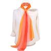 imageuxcell Long Chiffon Light Wedding Scarf Silky Gradient Color Party Shawl Spring Summer Beach Wrap for WomenRed Orange Pink