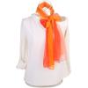 imageuxcell Long Chiffon Light Wedding Scarf Silky Gradient Color Party Shawl Spring Summer Beach Wrap for WomenRed Orange Pink