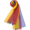 imageuxcell Long Chiffon Light Wedding Scarf Silky Gradient Color Party Shawl Spring Summer Beach Wrap for WomenRed Yellow Green Blue