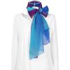 imageuxcell Long Chiffon Light Wedding Scarf Silky Gradient Color Party Shawl Spring Summer Beach Wrap for WomenRoyal Blue