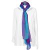 imageuxcell Long Chiffon Light Wedding Scarf Silky Gradient Color Party Shawl Spring Summer Beach Wrap for WomenRoyal Blue