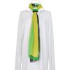 imageuxcell Long Chiffon Light Wedding Scarf Silky Gradient Color Party Shawl Spring Summer Beach Wrap for WomenYellow Green Black