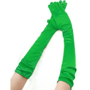 imageAllegra K Womens Long Gloves 1920S Evening Party Full Finger Mittens Elegant Opera GloveGreen