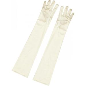 imageAllegra K Womens Long Gloves 1920S Evening Party Full Finger Mittens Elegant Opera GloveShiny Beige