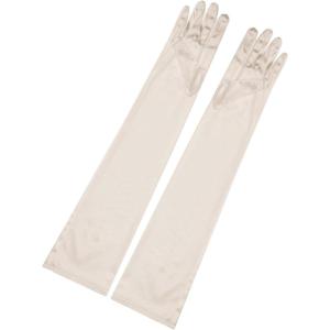 imageAllegra K Womens Long Gloves 1920S Evening Party Full Finger Mittens Elegant Opera GloveShiny Champagne