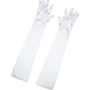 imageAllegra K Womens Long Gloves 1920S Evening Party Full Finger Mittens Elegant Opera GloveWhite