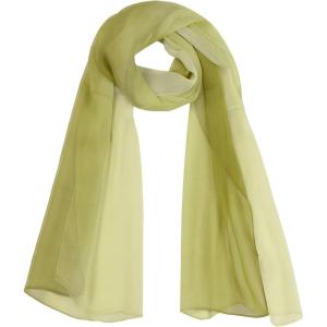 imageuxcell Long Chiffon Light Wedding Scarf Silky Gradient Color Party Shawl Spring Summer Beach Wrap for WomenDark Light Olive Green