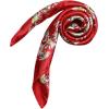 imageAllegra K 2Pcs 50cm Women Satin Floral Polka Dots Striped Print Square Kerchief Neck Scarf 50  50cm1969  1969quotLW Red FloralampampRed Floral