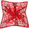 imageAllegra K 2Pcs 50cm Women Satin Floral Polka Dots Striped Print Square Kerchief Neck Scarf 50  50cm1969  1969quotLW Red FloralampampRed Floral