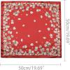 imageAllegra K 2Pcs 50cm Women Satin Floral Polka Dots Striped Print Square Kerchief Neck Scarf 50  50cm1969  1969quotLW Red FloralampampRed Floral