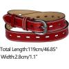 imageAllegra K Faux Leather Belt Hollow Waist Belts with Buckle Belts for WomenRed