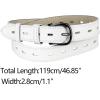 imageAllegra K Faux Leather Belt Hollow Waist Belts with Buckle Belts for WomenWhite