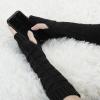 imageAllegra K Womens Fingerless Glove Winter Knit Thumb Elbow Length Arm WarmersBlacksquare Knitted