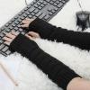 imageAllegra K Womens Fingerless Glove Winter Knit Thumb Elbow Length Arm WarmersBlacksquare Knitted