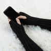 imageAllegra K Womens Fingerless Glove Winter Knit Thumb Elbow Length Arm WarmersBlacktwist Pattern