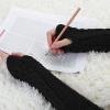 imageAllegra K Womens Fingerless Glove Winter Knit Thumb Elbow Length Arm WarmersBlacktwist Pattern Knitted