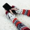 imageAllegra K Womens Fingerless Glove Winter Knit Thumb Elbow Length Arm WarmersBurgundydeer