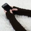 imageAllegra K Womens Fingerless Glove Winter Knit Thumb Elbow Length Arm WarmersCoffeetwist Pattern Knitted