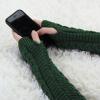 imageAllegra K Womens Fingerless Glove Winter Knit Thumb Elbow Length Arm WarmersGreentwist Pattern Knitted