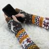 imageAllegra K Womens Fingerless Glove Winter Knit Thumb Elbow Length Arm WarmersLight Taupedeer