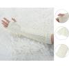 imageAllegra K Womens Fingerless Glove Winter Knit Thumb Elbow Length Arm WarmersWhitetwist Pattern Knitted