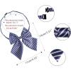 imageAllegra K Womens Pretied Bow Tie with Adjustable Neck Strap Cute Bowtie 2 PcsBlackblue Stripes