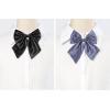 imageAllegra K Womens Pretied Bow Tie with Adjustable Neck Strap Cute Bowtie 2 PcsBlackblue Stripes