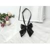 imageAllegra K Womens Pretied Bow Tie with Adjustable Neck Strap Cute Bowtie 2 PcsBlackgrey