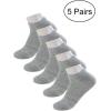 imageAllegra K Womens Socks Athletic Low Cut Ankle Cuff Socks 5 PairsGray