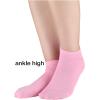 imageAllegra K Womens Socks Athletic Low Cut Ankle Cuff Socks 5 PairsPink