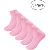 imageAllegra K Womens Socks Athletic Low Cut Ankle Cuff Socks 5 PairsPink