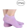 imageAllegra K Womens Socks Athletic Low Cut Ankle Cuff Socks 5 PairsPurple