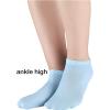 imageAllegra K Womens Socks Athletic Low Cut Ankle Cuff Socks 5 PairsSky Blue