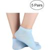 imageAllegra K Womens Socks Athletic Low Cut Ankle Cuff Socks 5 PairsSky Blue