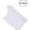 imageAllegra K Womens Socks Athletic Low Cut Ankle Cuff Socks 5 PairsWhite