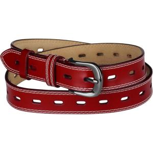 imageAllegra K Faux Leather Belt Hollow Waist Belts with Buckle Belts for WomenRed