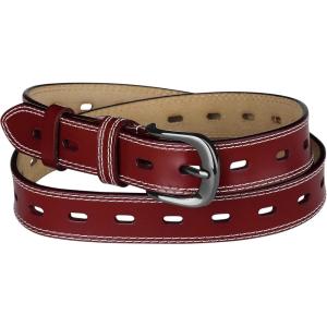 imageAllegra K Faux Leather Belt Hollow Waist Belts with Buckle Belts for WomenWine Red