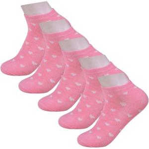 imageAllegra K Womens Socks Athletic Low Cut Ankle Cuff Socks 5 PairsPink Heart