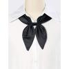 imageAllegra K Solid Color Pretied Bow Ties Adjustable Elastic Strap School Uniform Bowties for WomenBlack