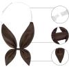 imageAllegra K Solid Color Pretied Bow Ties Adjustable Elastic Strap School Uniform Bowties for WomenCoffee