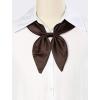 imageAllegra K Solid Color Pretied Bow Ties Adjustable Elastic Strap School Uniform Bowties for WomenCoffee